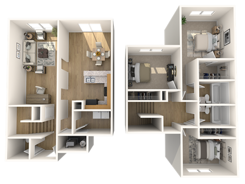 Peachtree Floor Plan at Morgan Metro, Landover, MD 20785